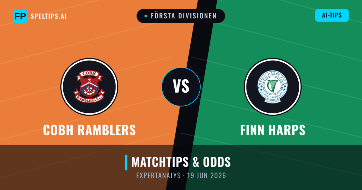 Cobh Ramblers vs Finn Harps — matchtips och förhandstitt