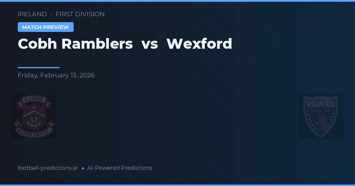 Cobh Ramblers vs Wexford — matchtips och förhandstitt