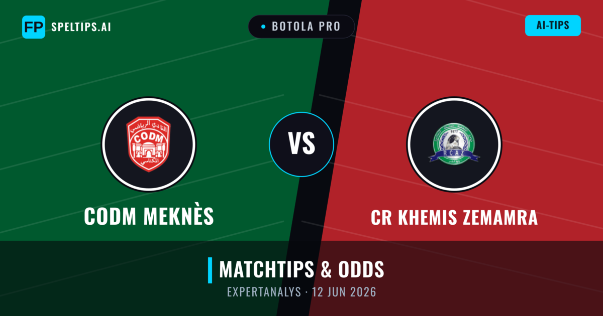 CODM Meknès vs CR Khemis Zemamra — matchtips och förhandstitt