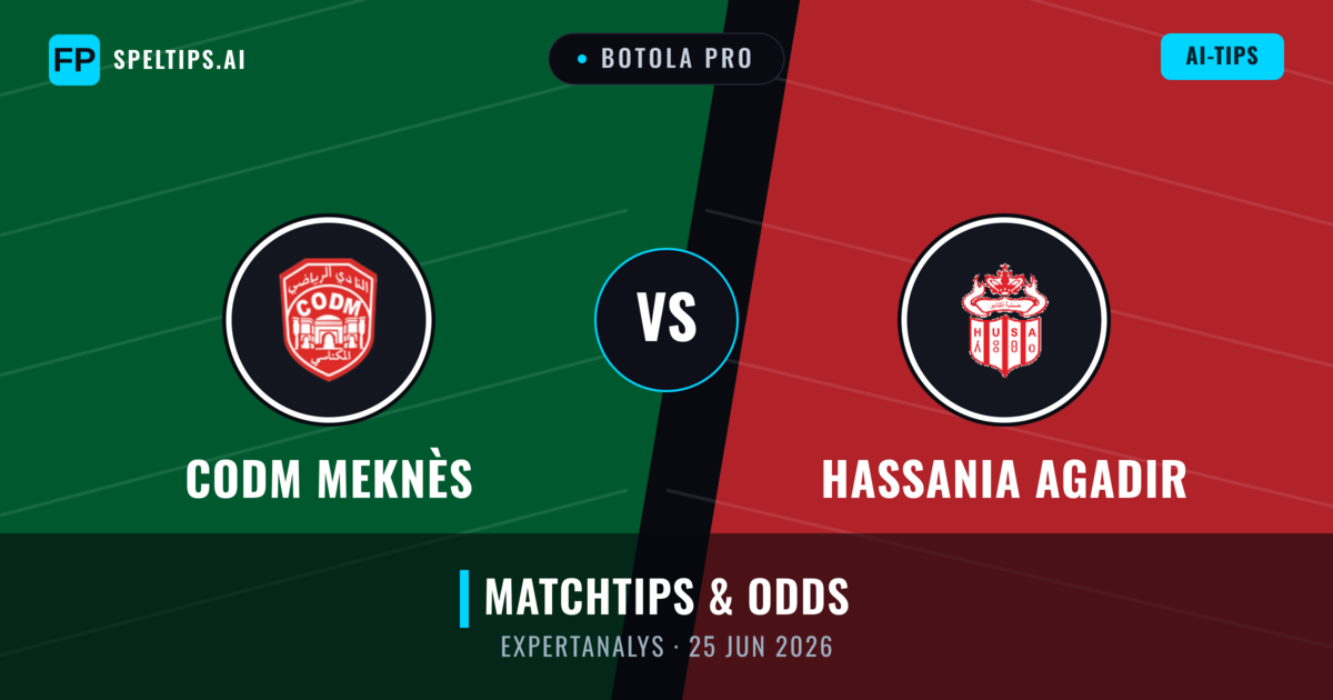 CODM Meknès vs Hassania Agadir — matchtips och förhandstitt