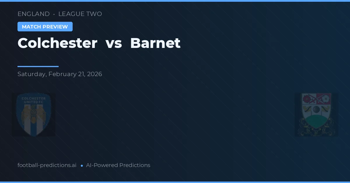 Colchester vs Barnet — matchtips och förhandstitt