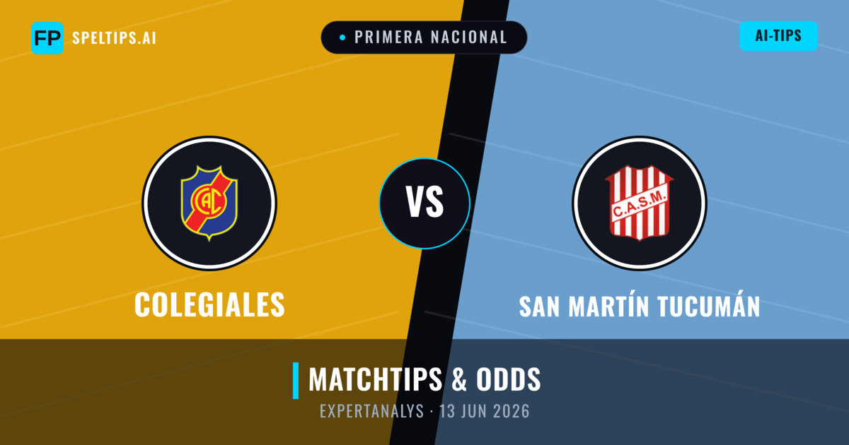 Colegiales vs San Martín Tucumán — matchtips och förhandstitt