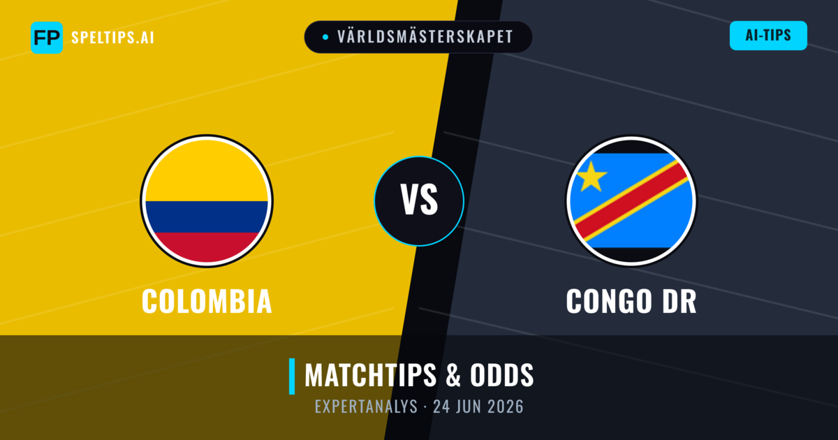 Colombia vs Congo DR — matchtips och förhandstitt