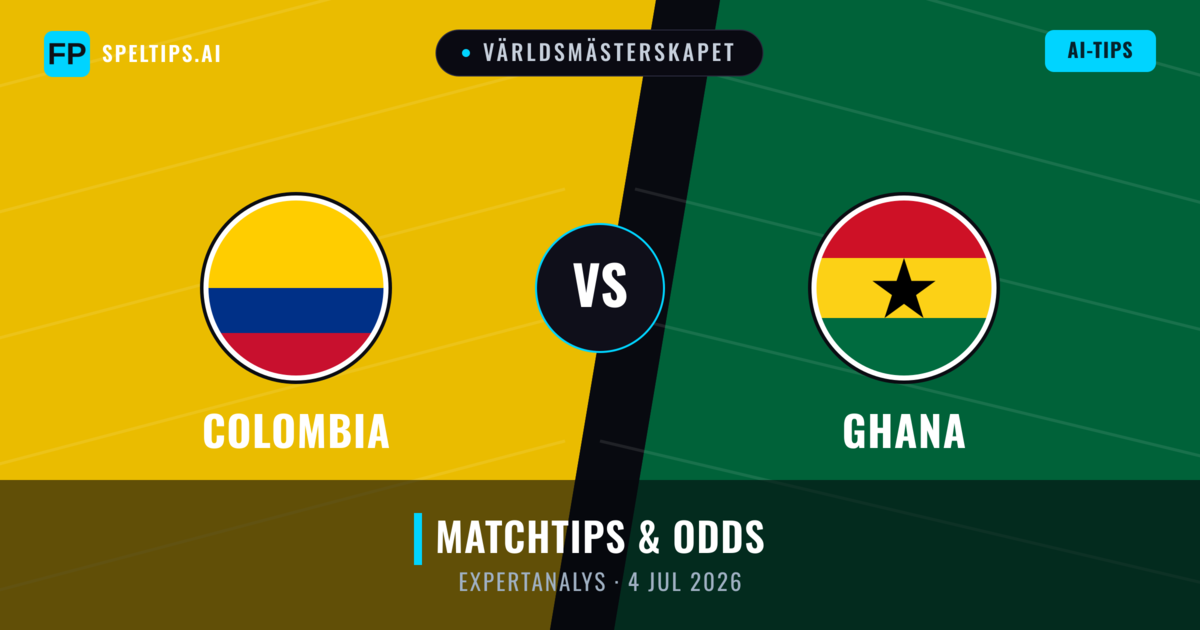 Colombia vs Ghana — matchtips och förhandstitt