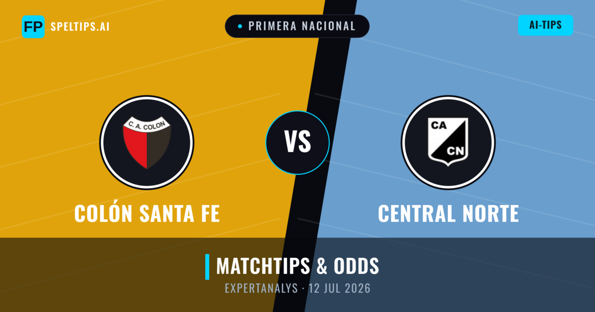 Colón Santa Fe vs Central Norte — matchtips och förhandstitt