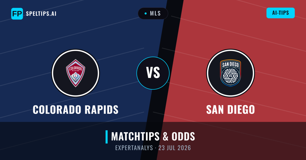 Colorado Rapids vs San Diego — matchtips och förhandstitt