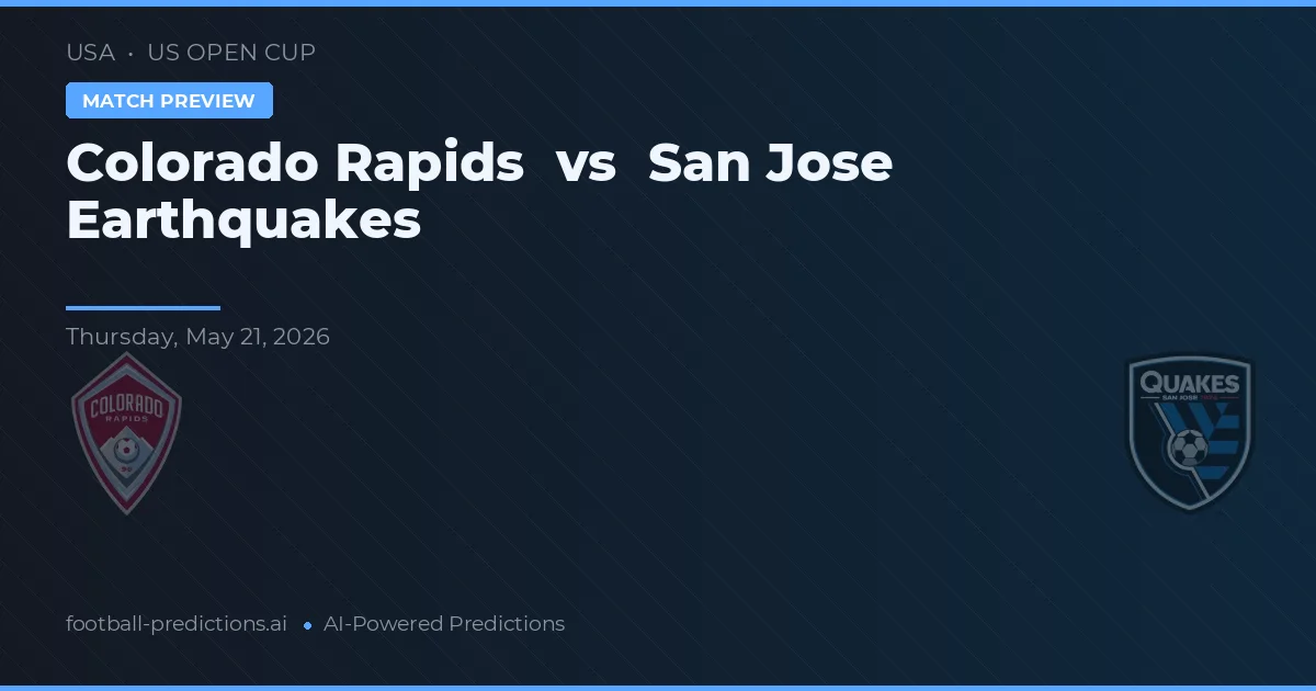 Colorado Rapids vs San Jose Earthquakes — matchtips och förhandstitt