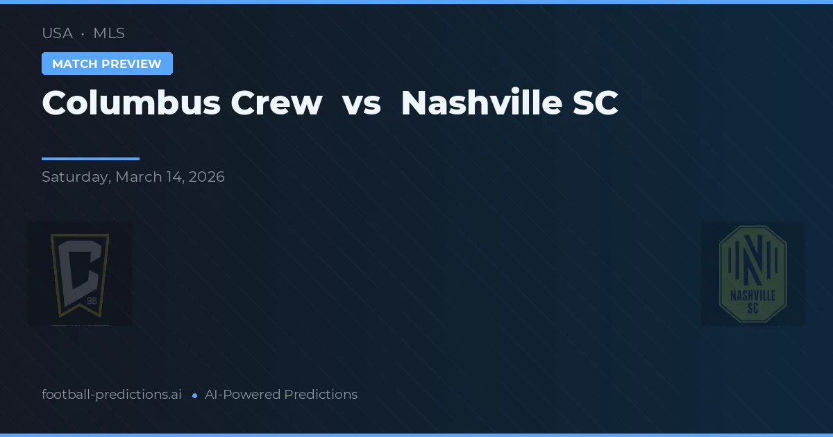 Columbus Crew vs Nashville SC — matchtips och förhandstitt