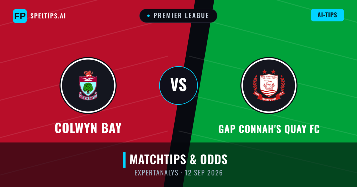 Colwyn Bay vs GAP Connah's Quay FC — matchtips och förhandstitt