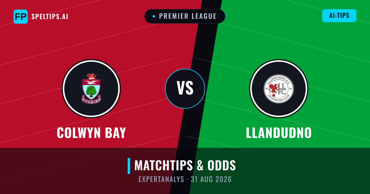 Colwyn Bay vs Llandudno — matchtips och förhandstitt