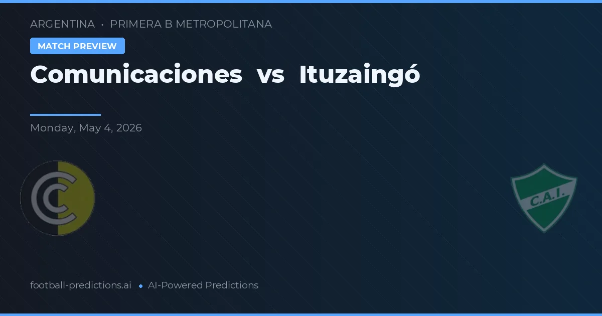 Comunicaciones vs Ituzaingó — matchtips och förhandstitt
