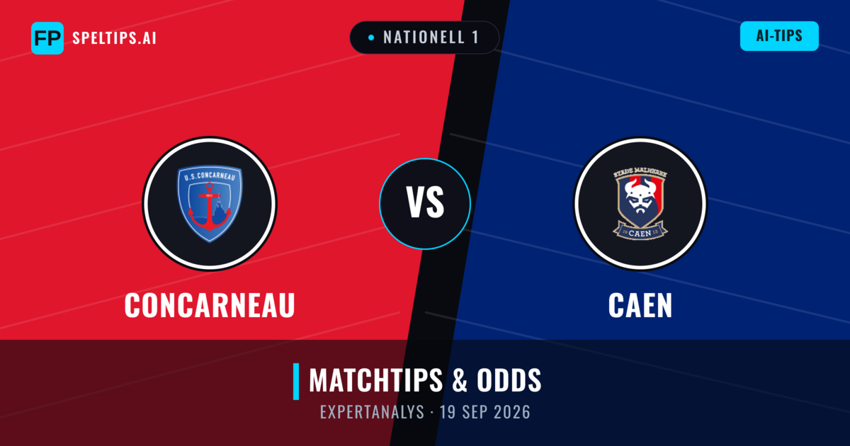 Concarneau vs Caen — matchtips och förhandstitt