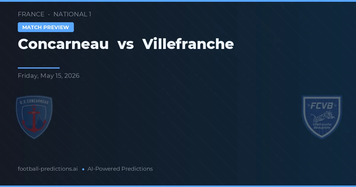 Concarneau vs Villefranche — matchtips och förhandstitt