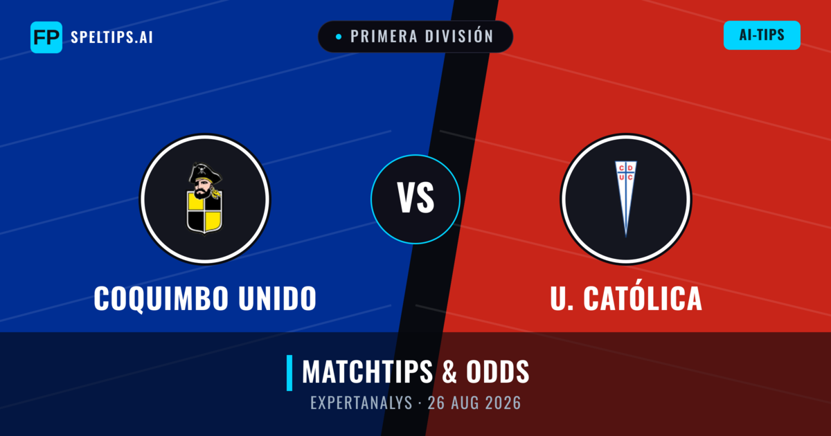 Coquimbo Unido vs U. Católica — matchtips och förhandstitt