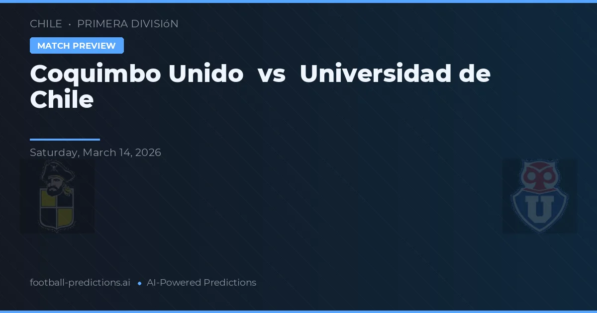 Coquimbo Unido vs Universidad de Chile — matchtips och förhandstitt