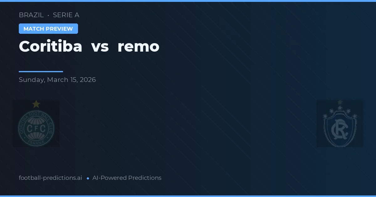 Coritiba vs Remo — matchtips och förhandstitt