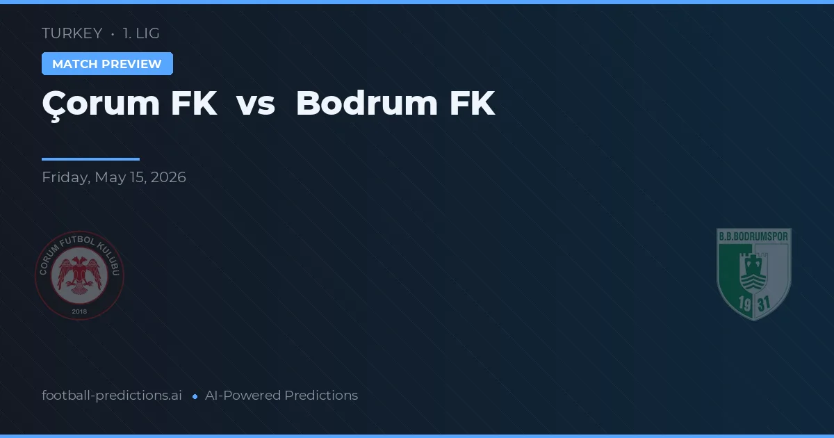 Çorum FK vs Bodrum FK — matchtips och förhandstitt