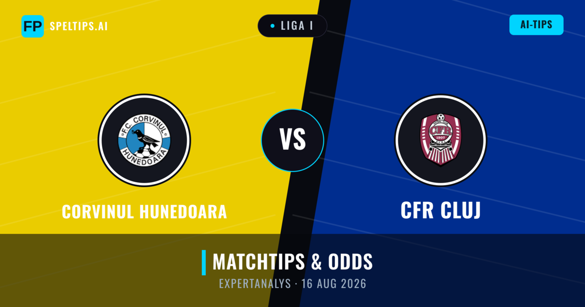 Corvinul Hunedoara vs CFR Cluj — matchtips och förhandstitt
