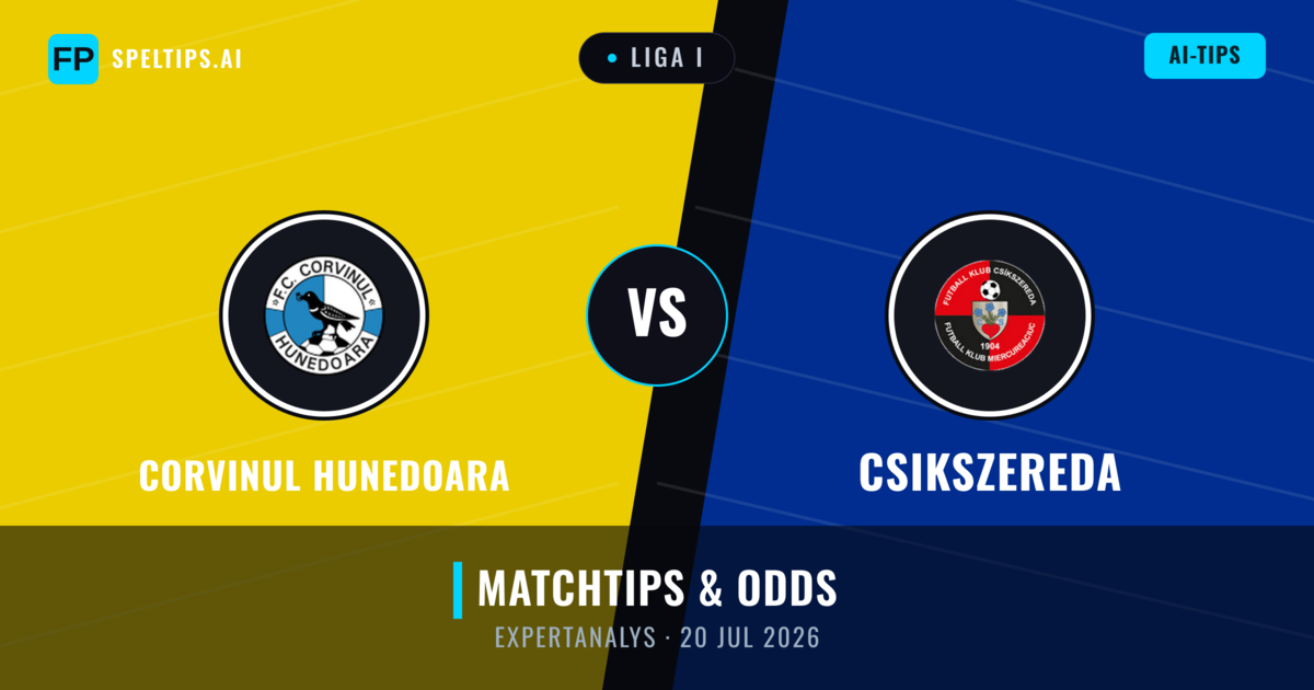 Corvinul Hunedoara vs Csikszereda — matchtips och förhandstitt