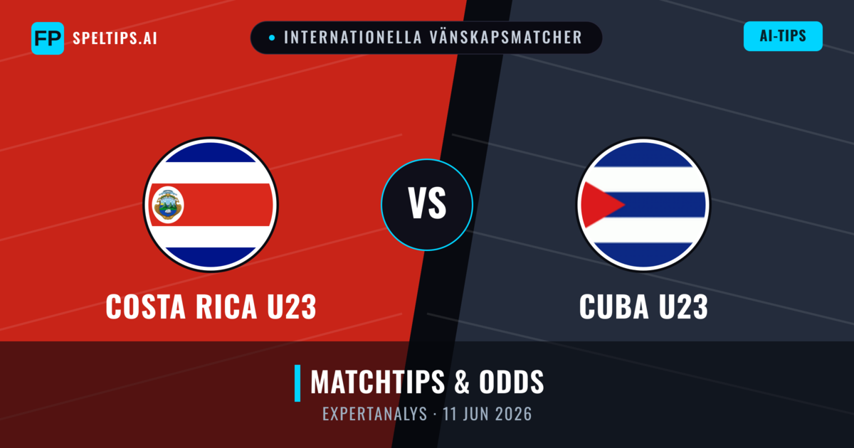 Costa Rica U23 vs Cuba U23 — matchtips och förhandstitt