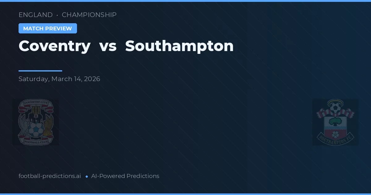 Coventry vs Southampton — matchtips och förhandstitt