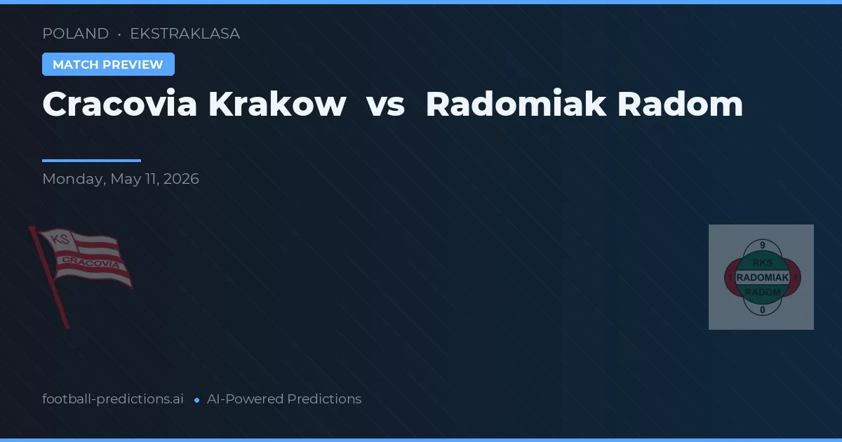 Cracovia Kraków vs Radomiak Radom — matchtips och förhandstitt