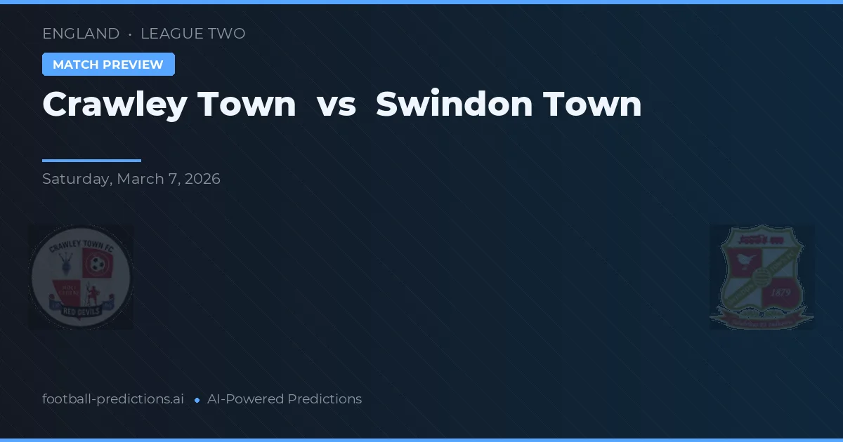 Crawley Town vs Swindon Town — matchtips och förhandstitt