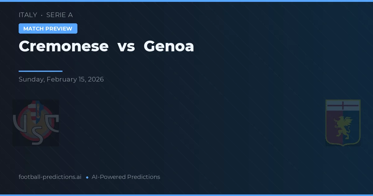 Cremonese vs Genoa — matchtips och förhandstitt