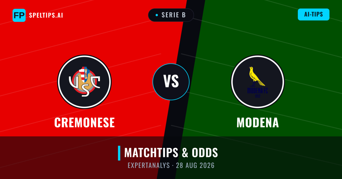 Cremonese vs Modena — matchtips och förhandstitt