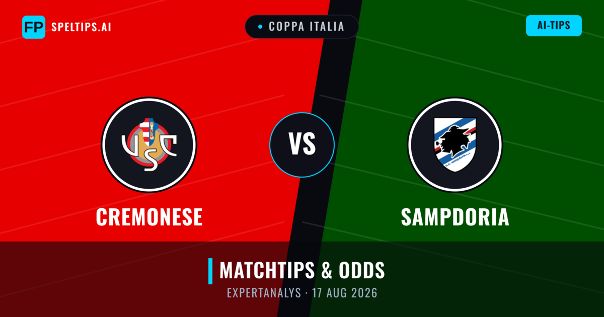 Cremonese vs Sampdoria — matchtips och förhandstitt