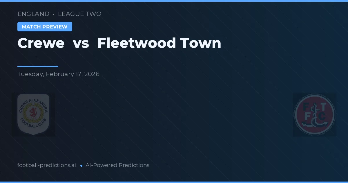 Crewe vs Fleetwood Town — matchtips och förhandstitt