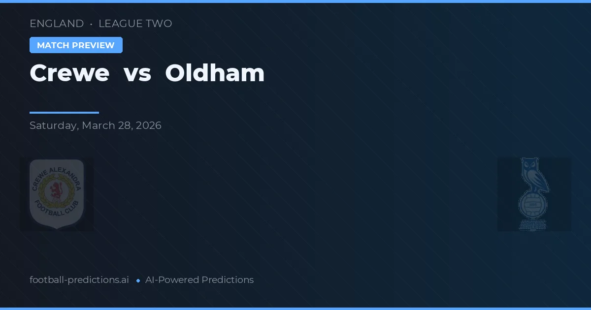 Crewe vs Oldham — matchtips och förhandstitt