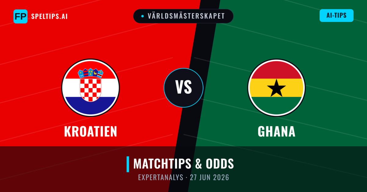Kroatien vs Ghana — matchtips och förhandstitt