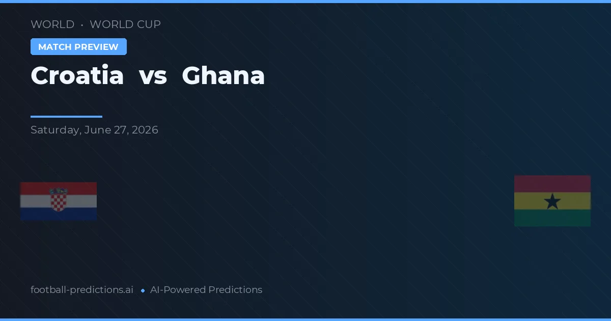 Kroatien vs Ghana — matchtips och förhandstitt