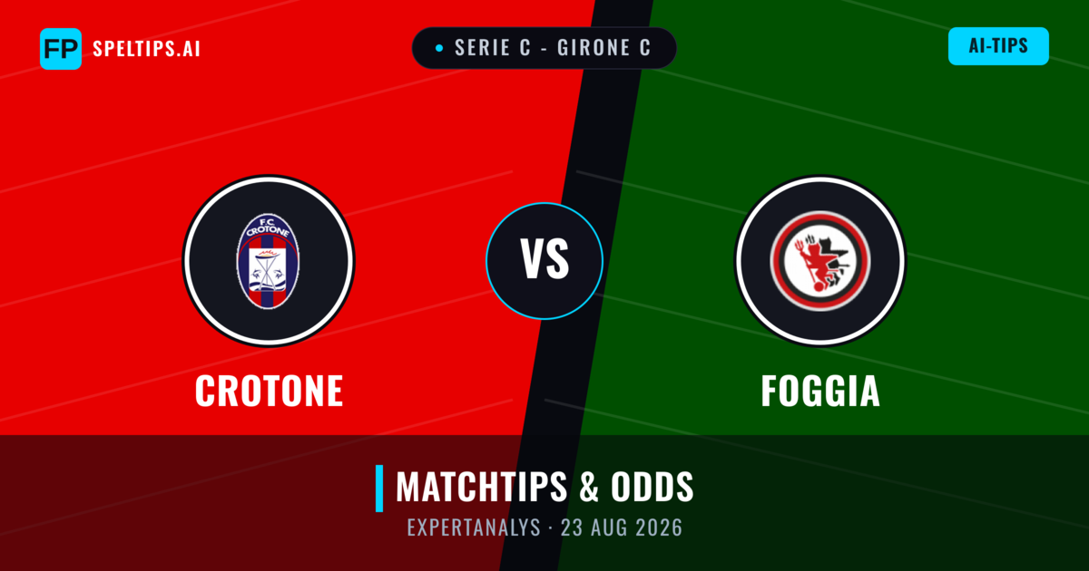 Crotone vs Foggia — matchtips och förhandstitt