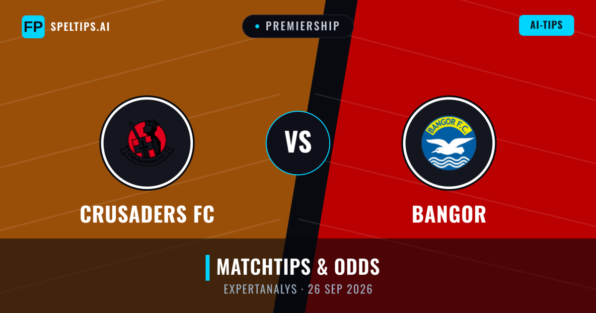 Crusaders FC vs Bangor — matchtips och förhandstitt