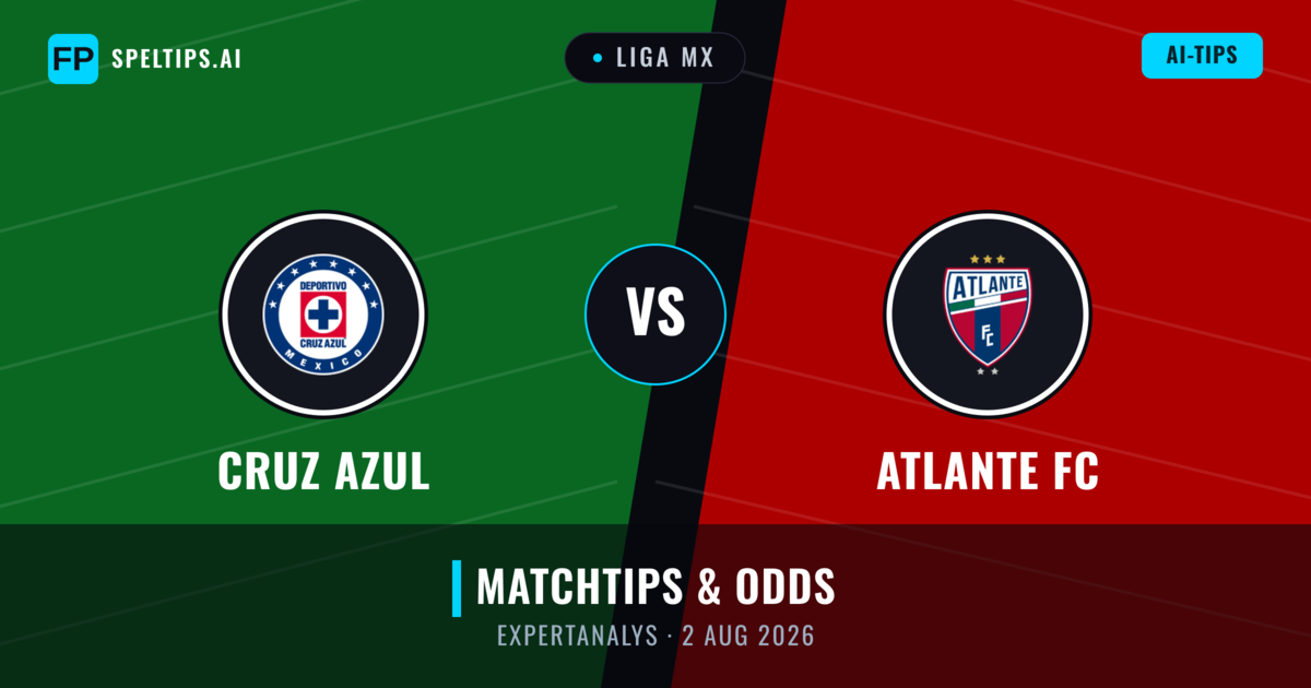 Cruz Azul vs Atlante FC — matchtips och förhandstitt