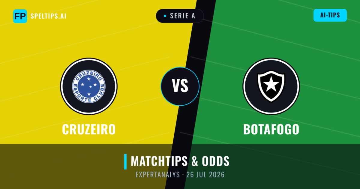 Cruzeiro vs Botafogo — matchtips och förhandstitt