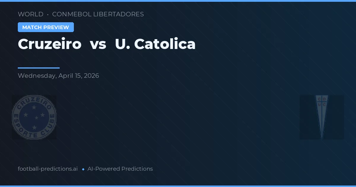 Cruzeiro vs U. Católica — matchtips och förhandstitt