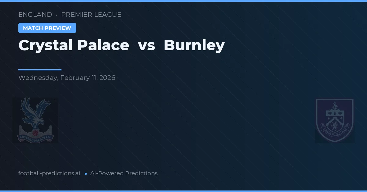 Crystal Palace vs Burnley — matchtips och förhandstitt