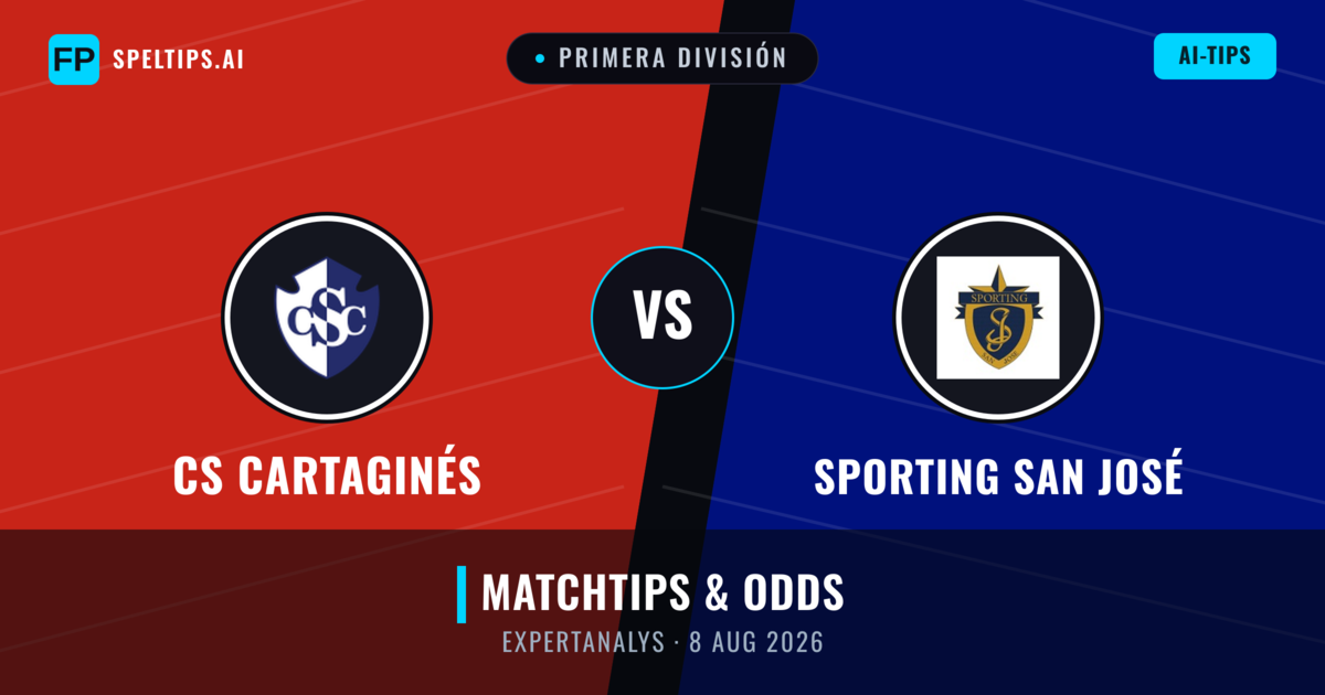 CS Cartaginés vs Sporting San José — matchtips och förhandstitt