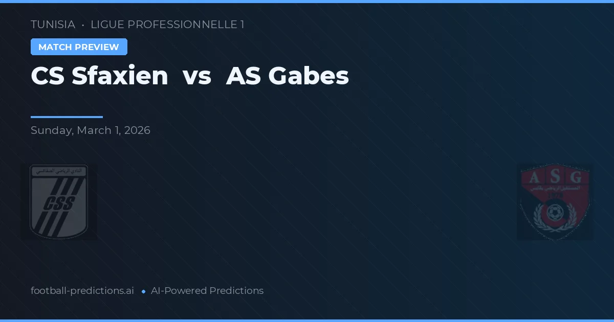 CS Sfaxien vs AS Gabes — matchtips och förhandstitt