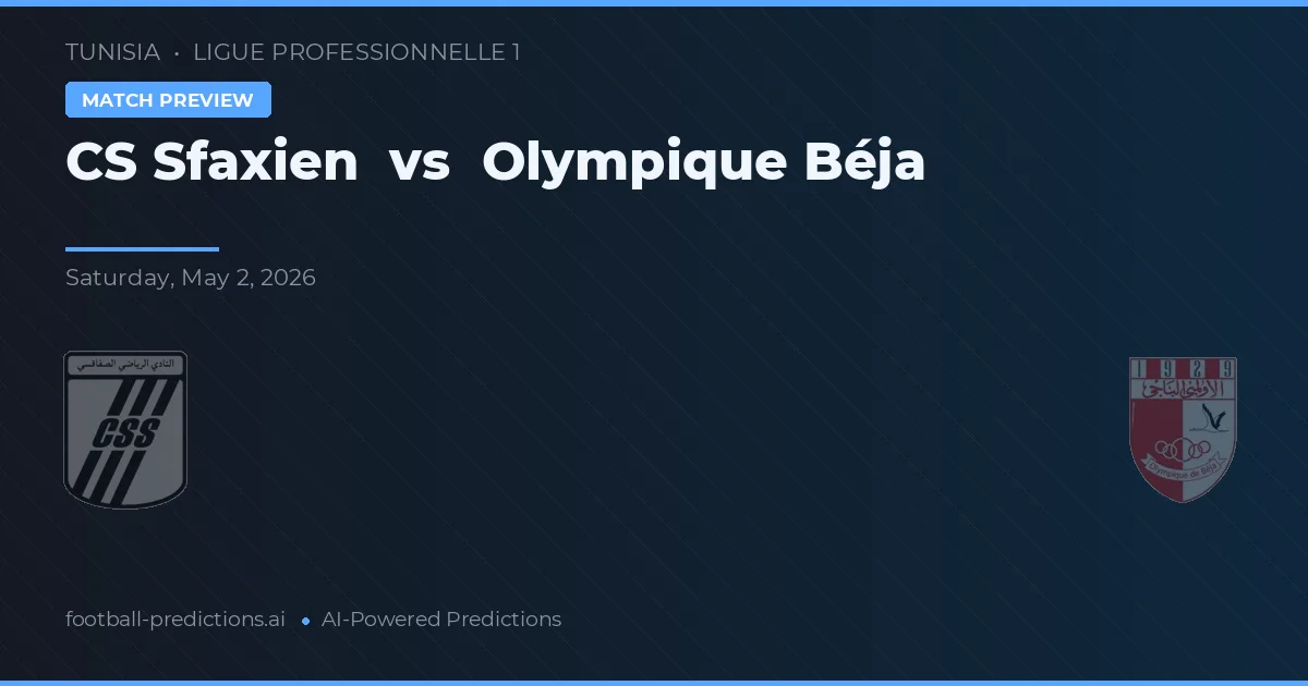 CS Sfaxien vs Olympique Béja — matchtips och förhandstitt