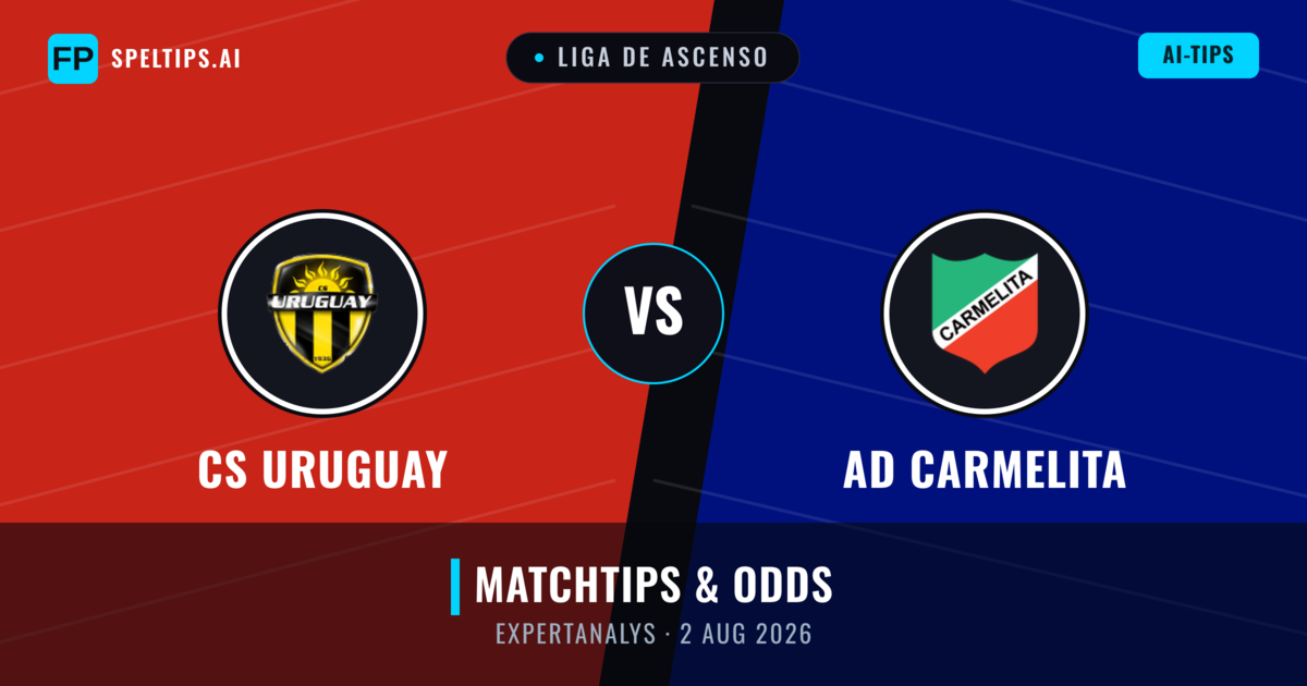 CS Uruguay vs AD Carmelita — matchtips och förhandstitt