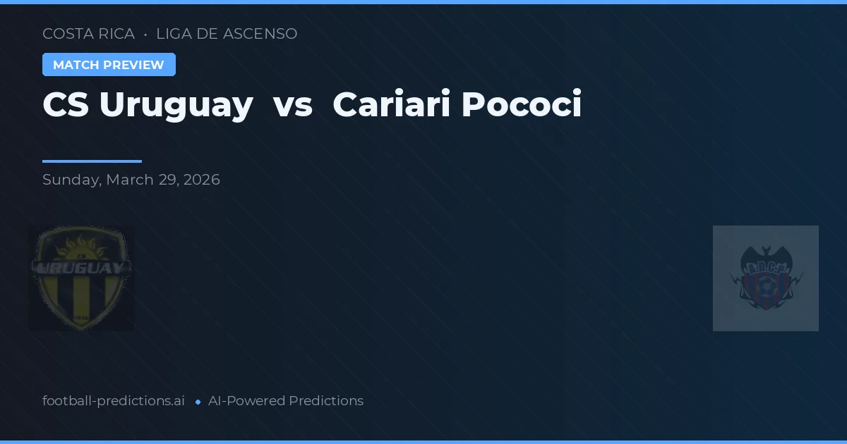 CS Uruguay vs Cariari Pococí — matchtips och förhandstitt