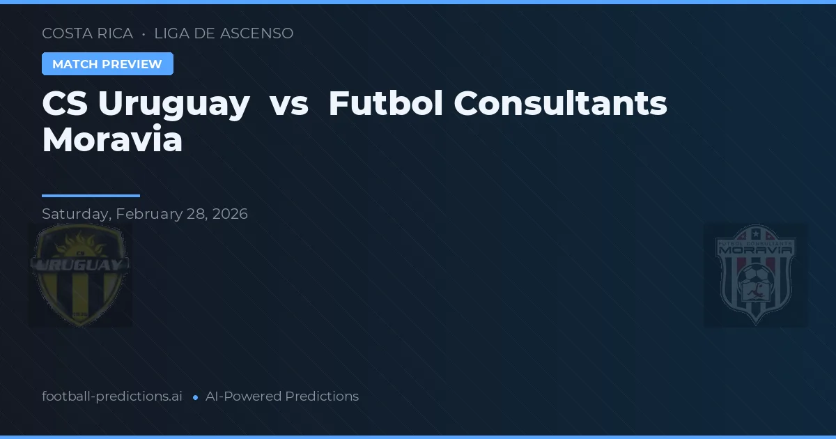 CS Uruguay vs Futbol Consultants Moravia — matchtips och förhandstitt
