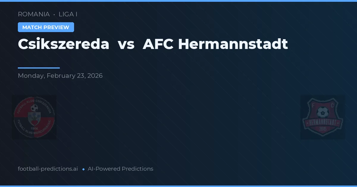 Csikszereda vs AFC Hermannstadt — matchtips och förhandstitt
