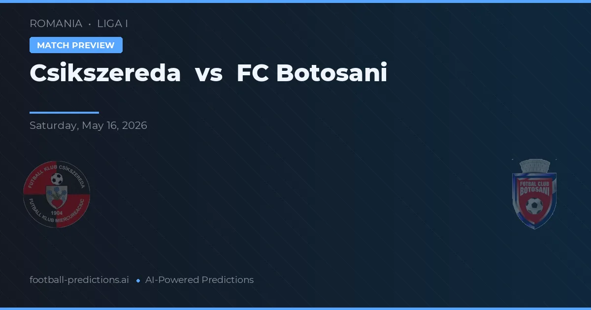 Csikszereda vs FC Botoșani — matchtips och förhandstitt