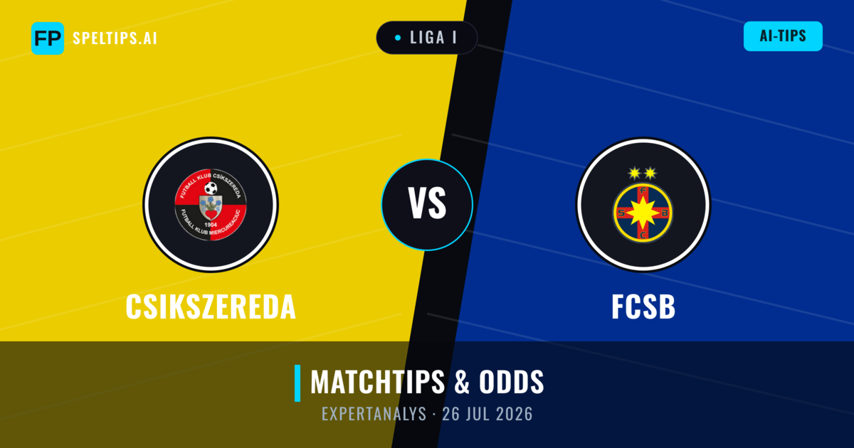 Csikszereda vs FCSB — matchtips och förhandstitt