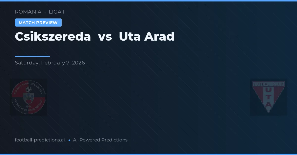 Csikszereda vs Uta Arad — matchtips och förhandstitt